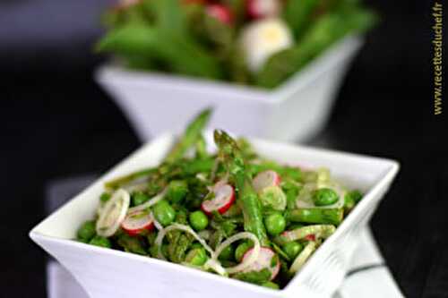 Salade d'asperges vertes et petits pois