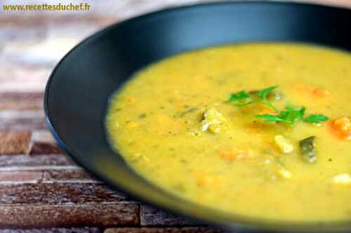 Soupe carottes et courgettes aux épices