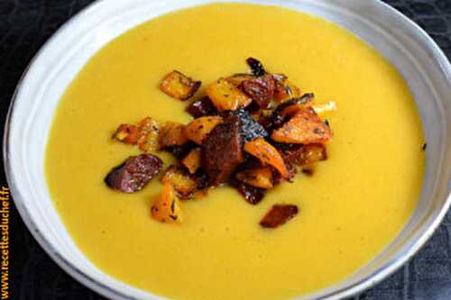 Soupe de butternut au chorizo