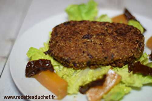 Steak végétal : quinoa et haricots rouges