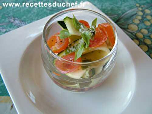 Tagliatelles de courgettes en verrine