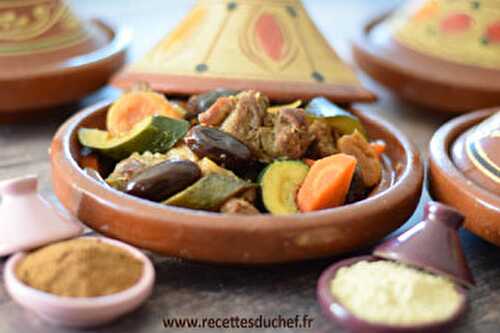 Tajine de veau aux dattes et aux abricots