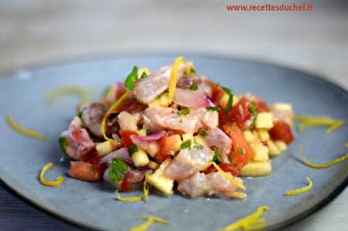 Tartare de poisson blanc aux pommes