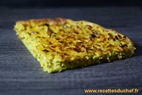 Tarte aux poireaux et aux carottes épices Colombo