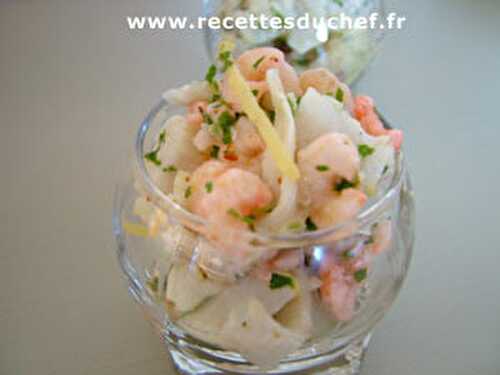 Verrine de poisson cru mariné au citron