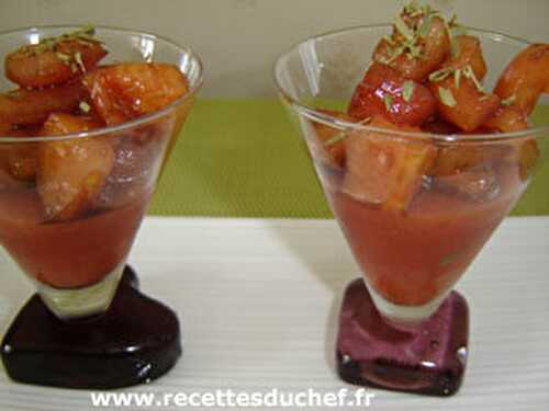 Verrine facile de tartare de tomate en gelée