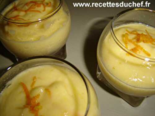 Verrines de mousse à l'orange