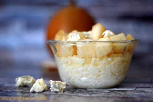 Riz au lait au gorgonzola et poires