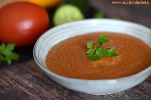 Soupe froide : Gaspacho tomate concombre