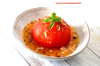 Tomate farcie à la stracciatella