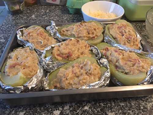 Chayottes farcie aux lardons de canard