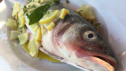 Bar de ligne à la plancha, flambé au Pastis