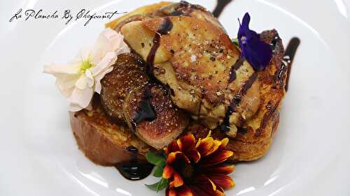 Escalope de foie gras à la plancha, Brioche façon pain perdu et figues - Recettes et Cuisine à la plancha