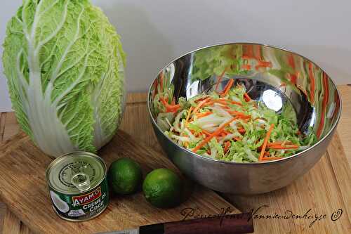 Mon coleslaw de chou chinois au lait de coco