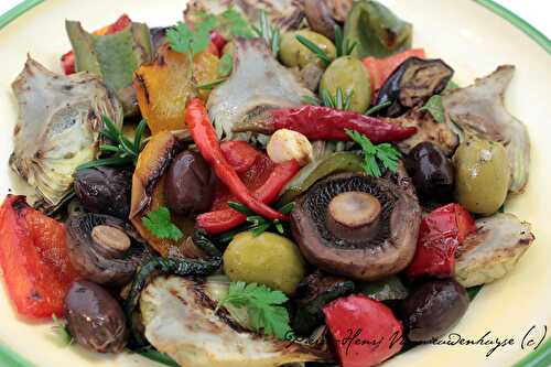 Recette de légumes grillés à l'italienne - Recettes et Cuisine à la plancha
