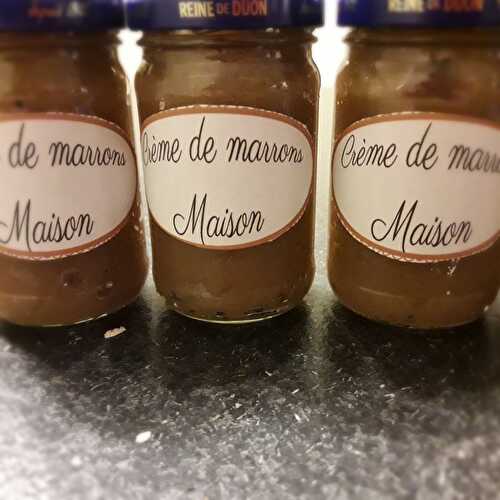 Crème de marrons faite maison