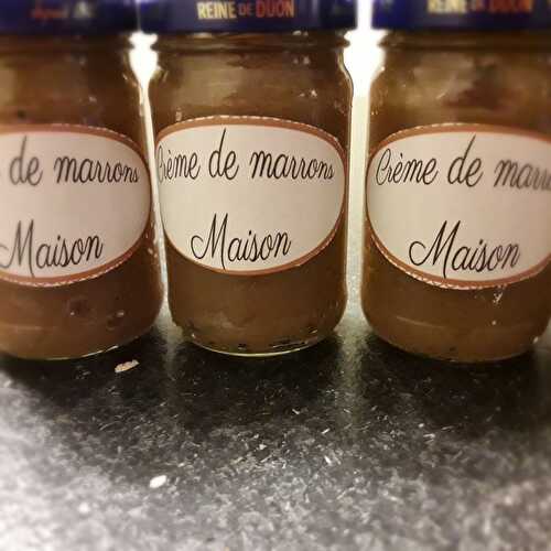 Crème de marrons faite maison