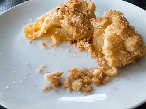 Crumble aux pommes caramélisées