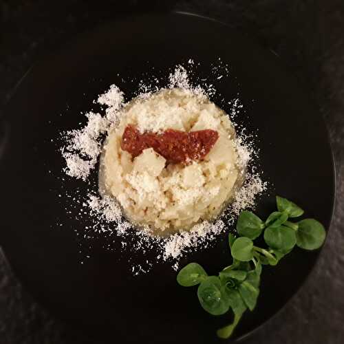 Risotto aux topinambours et aux tomates séchées