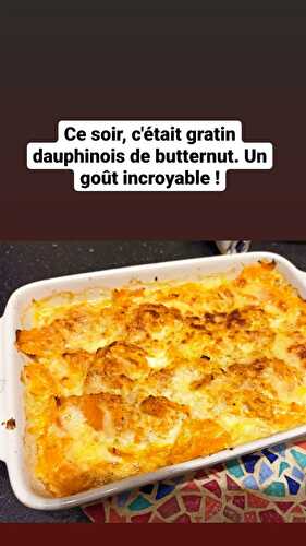 Gratin dauphinois de courge butternut