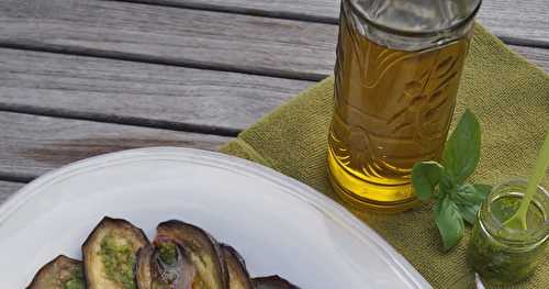 Aubergines grillées au pesto