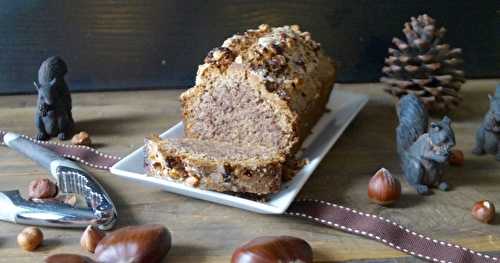 Cake noisettes et farine de châtaigne (sans gluten et sans lactose)