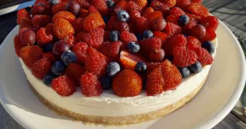 Cheesecake aux fruits rouges sans cuisson