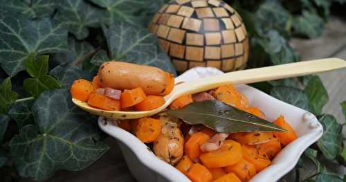 Cocotte de carottes aux saucisses avec ou sans Thermomix