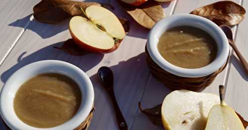 Compote pomme, poire, crème de marrons