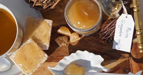 Confiture de poire au gingembre confit