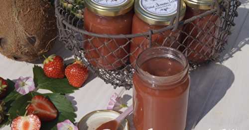 Confiture fraise-ananas-coco