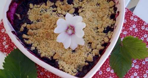 Crumble fraise-myrtille