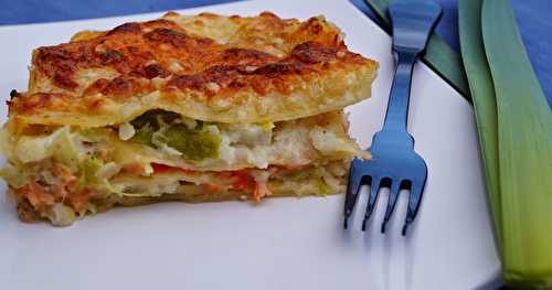 Lasagnes de poisson aux poireaux