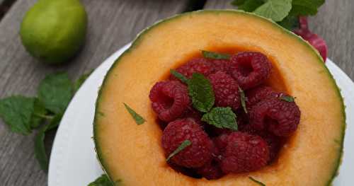 Melon aux framboises