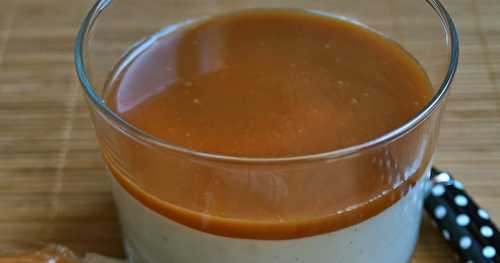 Mousse à la vanille sauce caramel au beurre salé