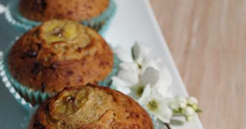 Muffins à la banane et aux pépites de chocolat