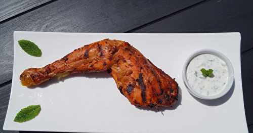 Poulet tandoori et sa sauce raïta à la menthe