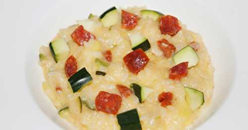 Risotto aux courgettes et au chorizo