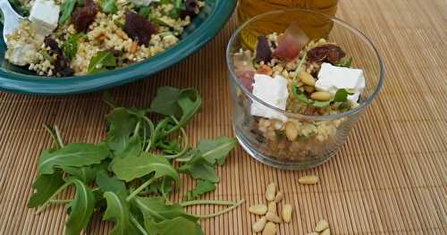 Salade de boulghour abricots-pignons-féta