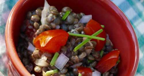 Salade de lentilles et tomates