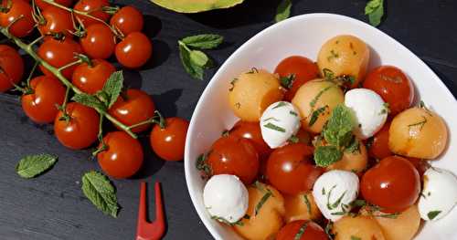 Salade de melon et tomate