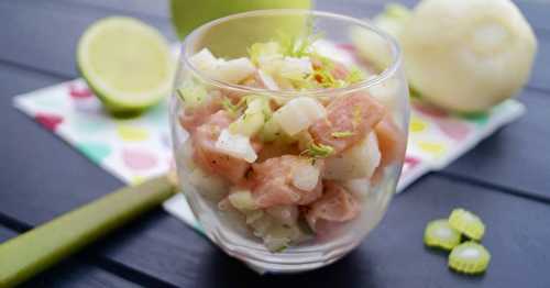 Tartare de saumon au fenouil et à la pomme verte