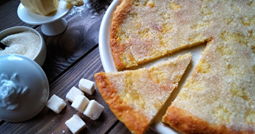 Tarte au sucre ou galette de Pérouges