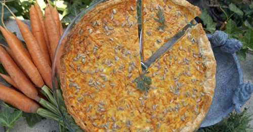 Tarte aux carottes râpées, cumin et comté