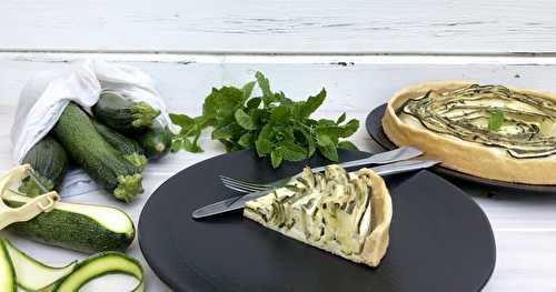 Tarte tourbillon courgette chèvre et menthe