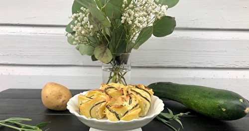 Roses de courgettes et pommes de terre au Boursin
