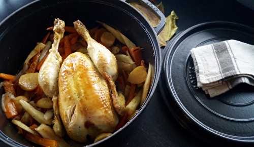 Poulet d'automne aux légumes racines