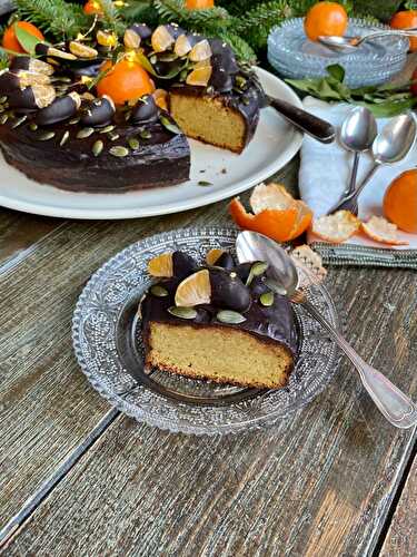 Gâteau aux clémentines glacé au chocolat