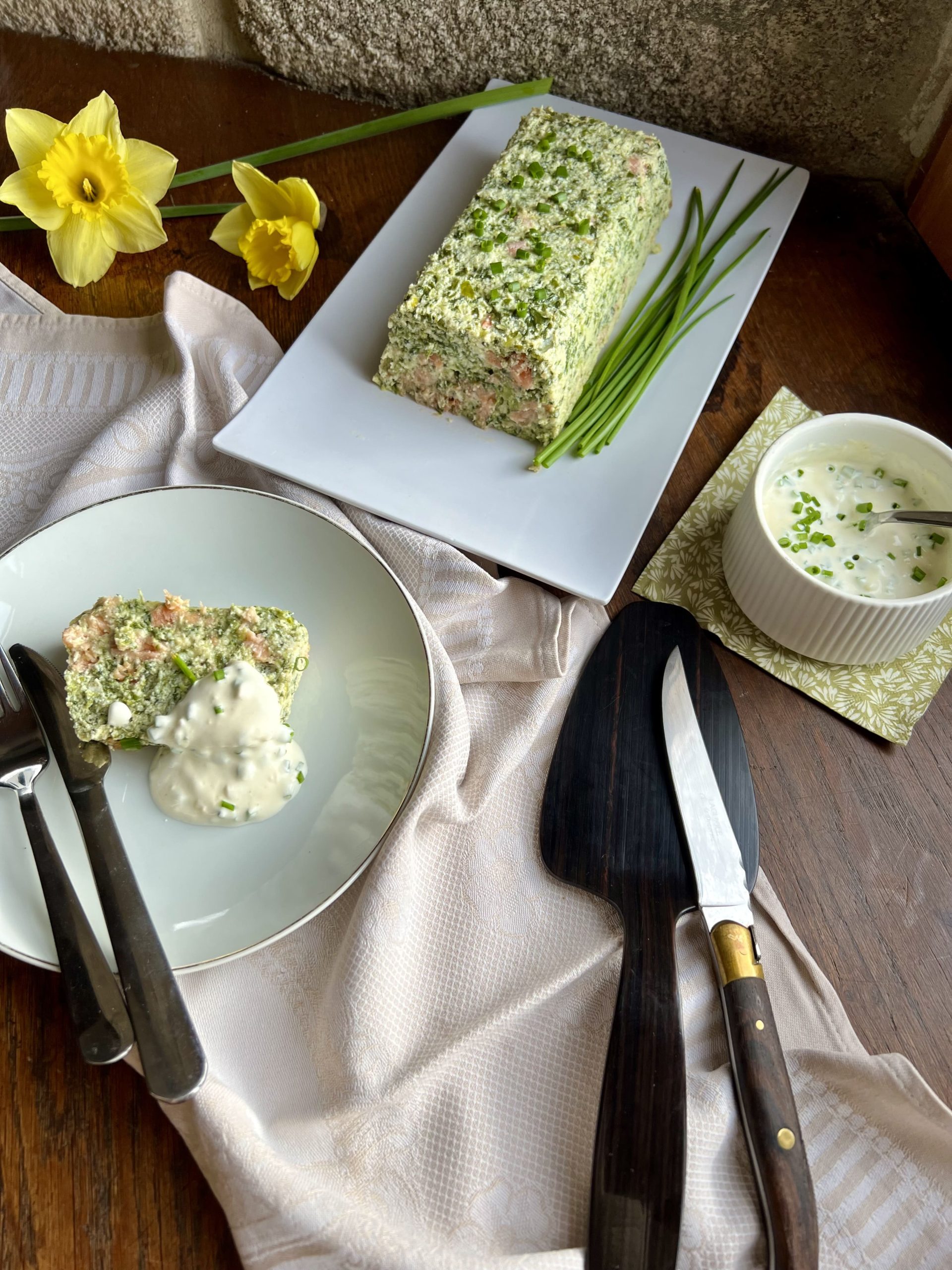 Terrine d’épinards au saumon