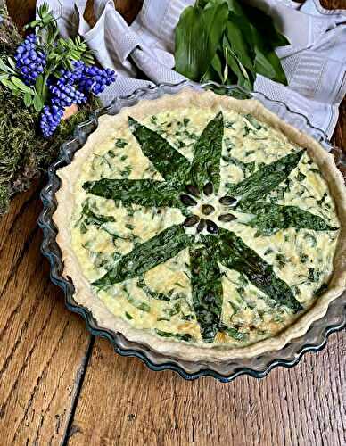 Quiche à l’ail des ours et au cantal